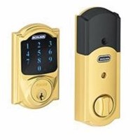 BRIGHT BRASS CAMELOT TOUCHPAD DEADBOLT